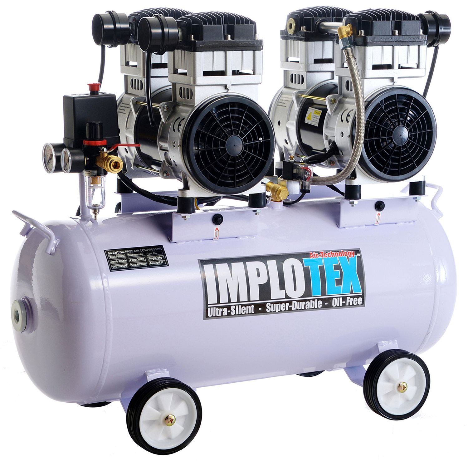 750W 30L Flüster Kompressor Ölfrei Luftkompressor Druckluft Leise Air compressor