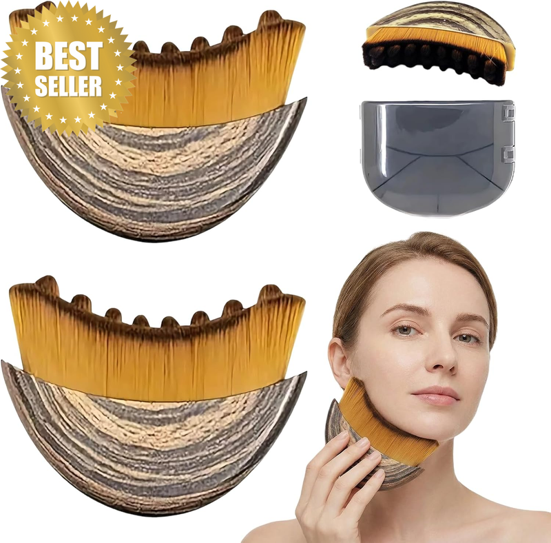 Lymphatic Contour Face Brush, 2 PCS Lymphatic Drainage Massager, Ergonomically D