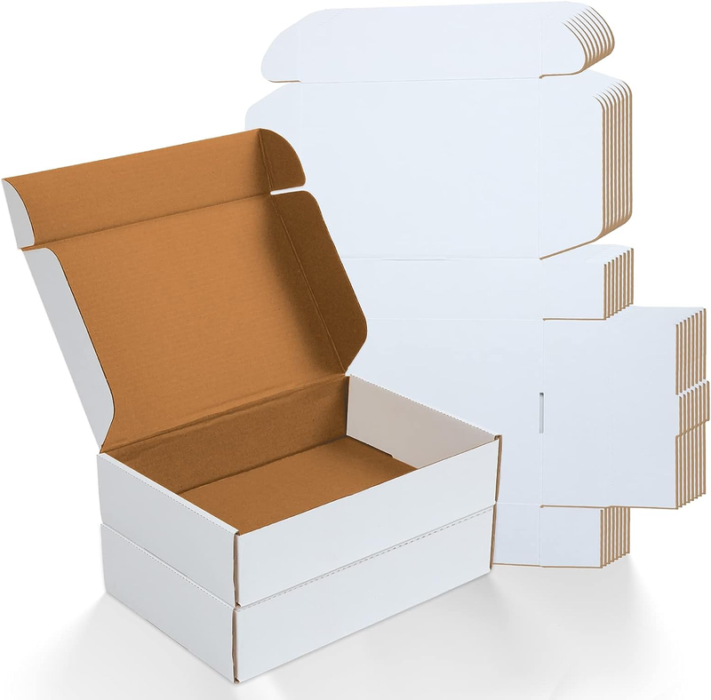 Es  All Sizes 20 Pack White Corrugated Cardboard Mailer White Gift B