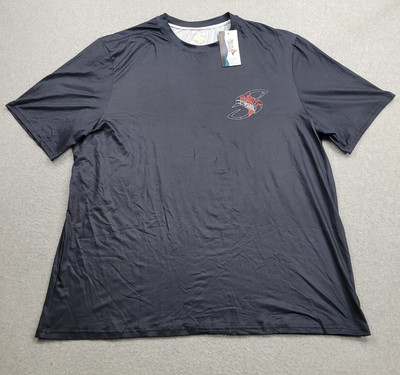 Salty Scales Shirt Adult 2XL XXL Black Bug Life Crawfish Lobster Fishing Mens
