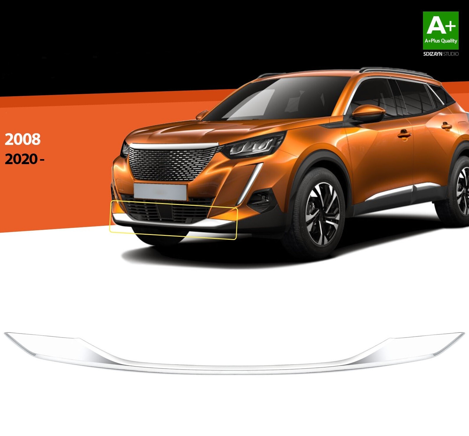 P. Steel Front Bumper Streamer for Peugeot 2008 2020-Up | eBay