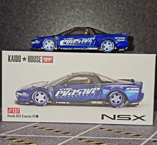 Kaido House x Mini GT Honda NSX Evasive V2 Blue KHMG137 1/64 Kaido House x Mini GT Honda NSX Evasive V2 Blue KHMG137 1/64