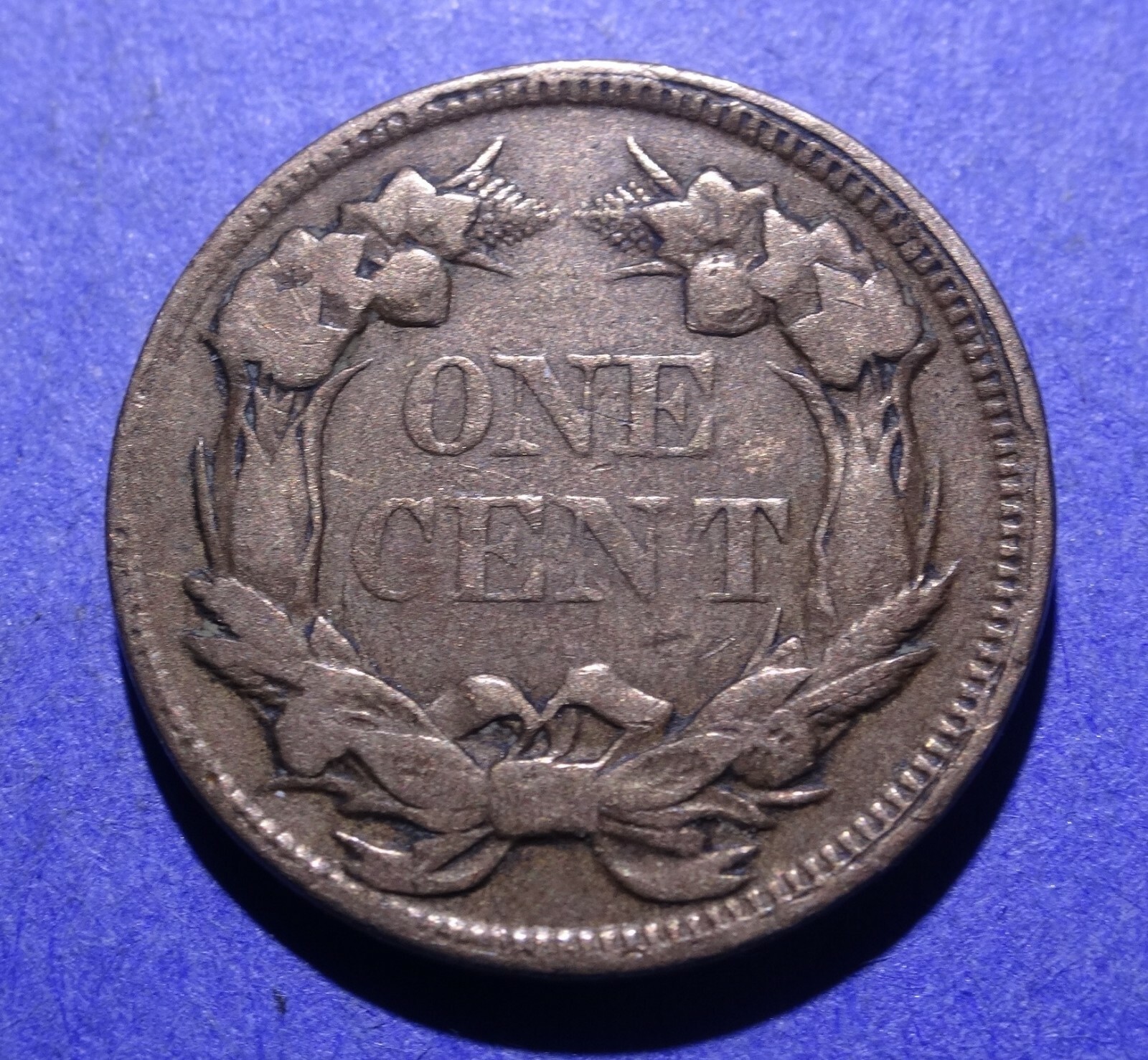 1858 Large Letters Flying Eagle Cent VG