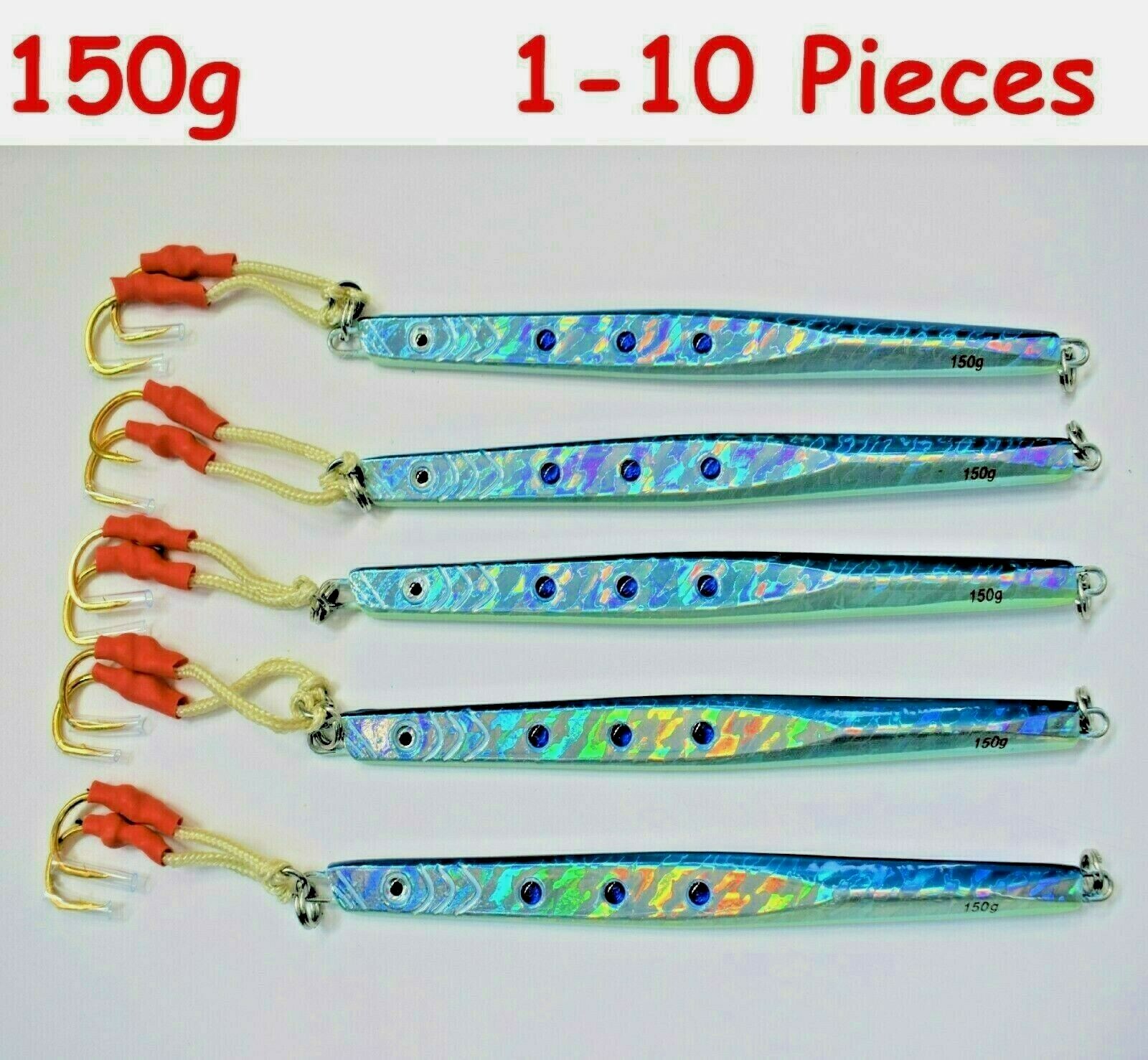 BattleSIP220ー80ー150 1-10 pcs 5.25oz/150g Blue Vertical Speed Butterfly jigs