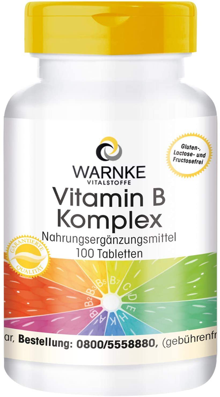 Vitamin B Komplex hochdosiert - enthält Alle B Vitamine - vegan - 100 Tabletten