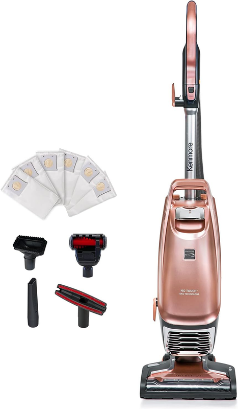 BU4050 Intuition Bagged Upright Vacuum, Liftup Cleaner with Hair Eliminator Brushroll, Pet Handi-Mate for Carpet, Hard Floor, Rose Gold
