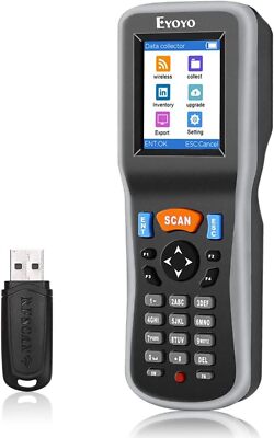 Eyoyo Inventory Scanner 1D Wireless Barcode Scanner Data Collector Counter