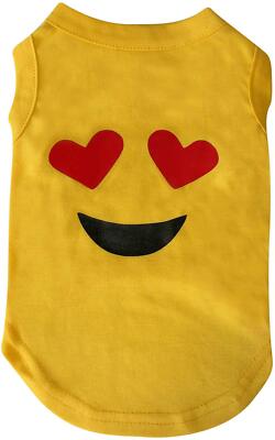 Midlee Emoji Dog Shirt - Heart Eyes