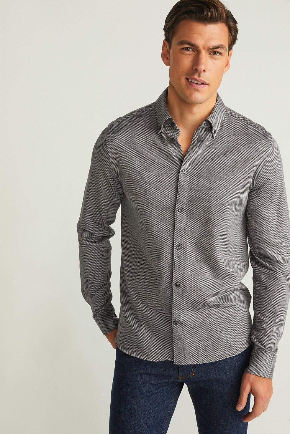 J Lindeberg Men's Marlon Jersey Structure Shirt FMST06496