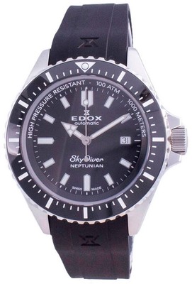 Pre-owned Edox Skydiver Neptunian Swiss Made Automatic Diver 801203ncanin 1000m Mens Watch