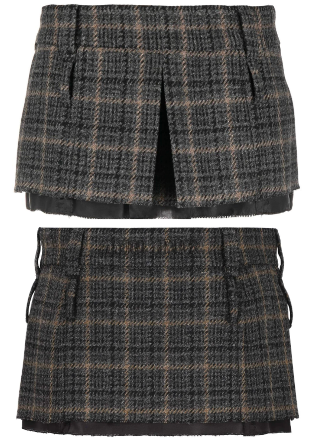 Pre-owned Miu Miu Mini Skirt Check Runway Tennis Skirt Tennis Short Skirt It44 In Multicoloured