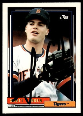 1992 Topps #198 SCOTT ALDRED Detroit Tigers AUTO NM