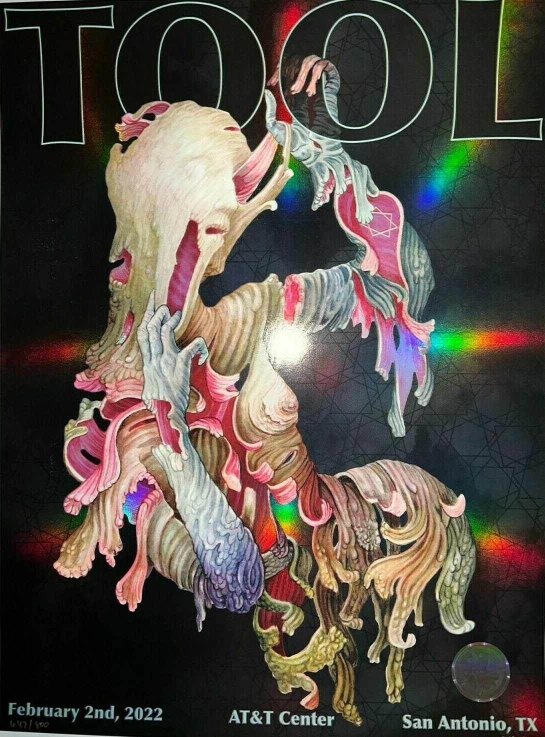 2022 TOOL SAN ANTONIO POSTER CONCERT TOUR 2/2/22 ALEX KUNO