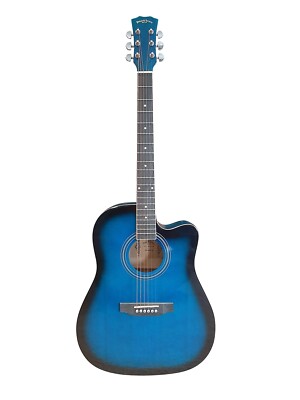 Acoustic Guitar for Beginners, Students Blue 41 inch Full Size SPS372