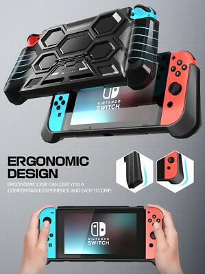 Mumba Protective Case for Nintendo Switch Console Padded Grip Cover w/ Kickstand