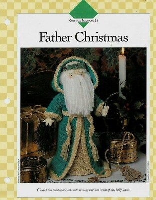 NEW FATHER CHRISTMAS SANTA DOLL VANNA'S CLUB CROCHET PATTERN INSTRUCTIONS