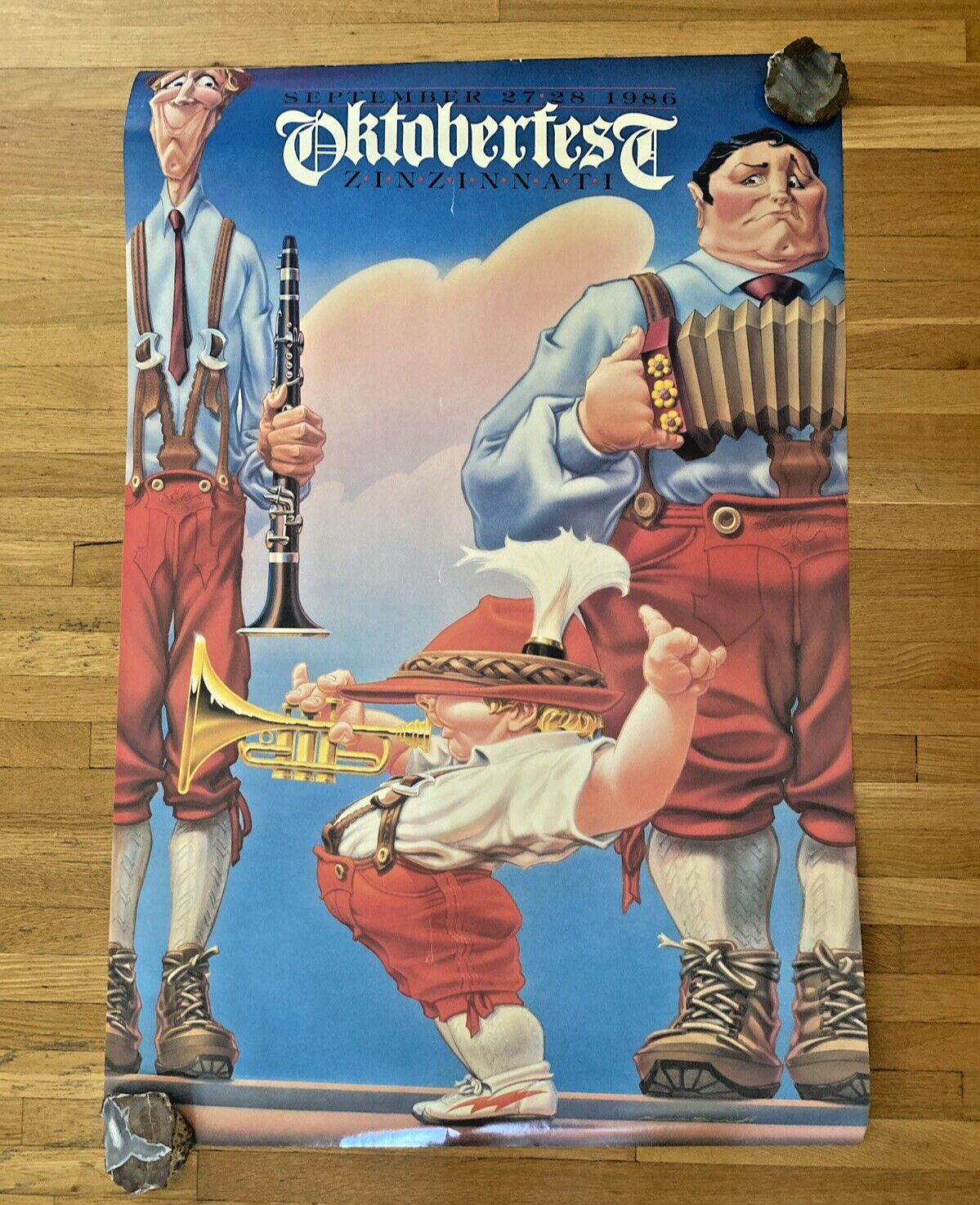 balzac ポスター Vintage September 1986 Oktoberfest Zinzinnati Large Poster