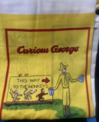 (6) Curious George Springs Ind Story Book #4763 Fabric