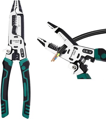 10-in-1 Wire Stripper Tool,Wire Strippers,Cable Cutters,CR-V Multifunctional... 