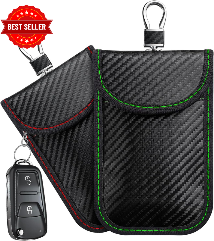 Faraday Pouch for Car Keys,2 Pack Faraday Key Fob Protector Bag,Car RFID Signal