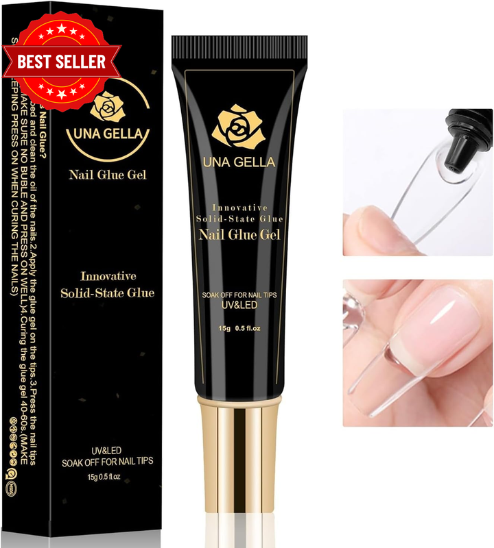 Nail Glue Solid Gel 15Ml Lamp Curing Needed Solid Soak off U V/LED Lamp Required