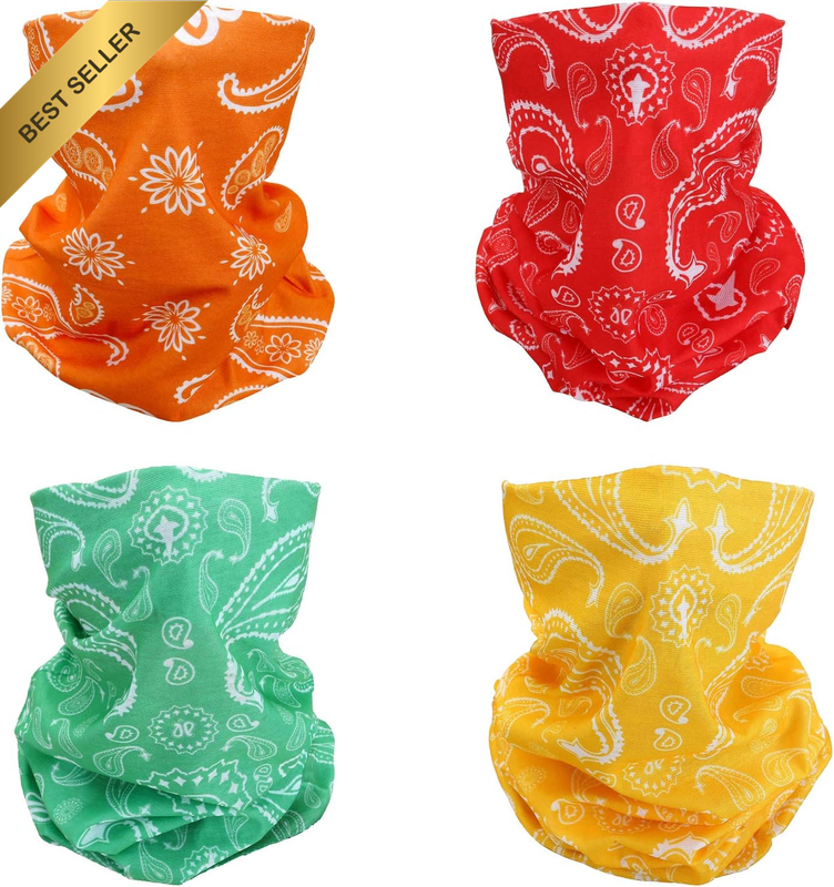 4 Cashew Flower Headband Bandana Balaclava Half Face Mask Shield Head Hair Scarf