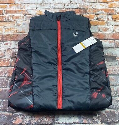 Spider Puffer Vest 3T Toddler Black Red Full Zip Outdoor Casual