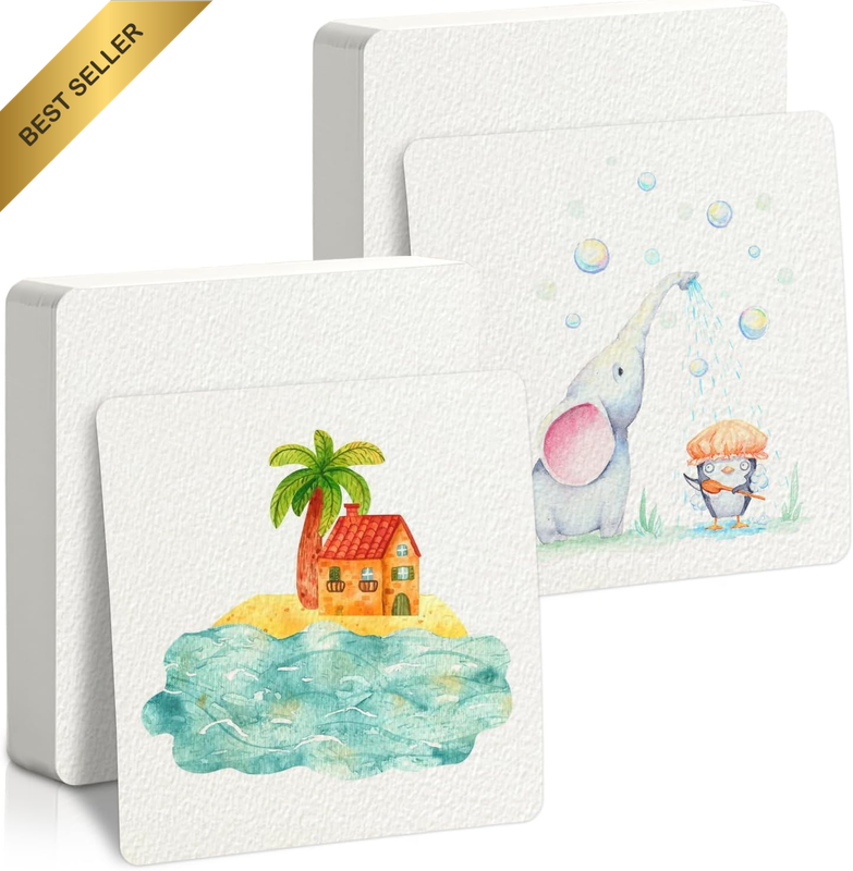 Watercolor Paper, 100 Pcs Watercolor Paper Pad, Watercolor Paper Bulk for Studen