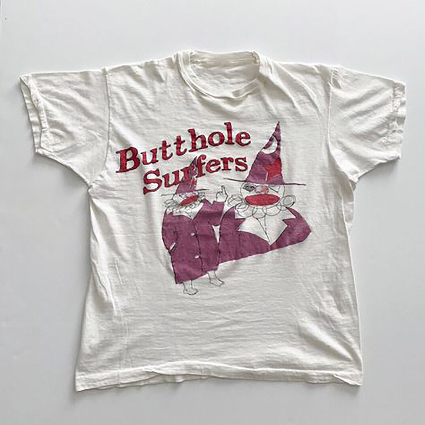 BUTTHOLE SURFERS Tシャツ　Black rubberwear Butthole Surfers T-Shirt Alternative Rock Punk Husker Du Big