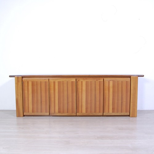 Sideboard in noce Sapporo con cassetti design Mario Marenco