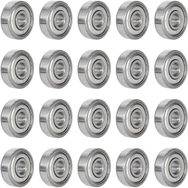 20Pcs 625Zz Deep Groove Ball Bearings, 5Mm Bore 16Mm OD 5Mm Thick Carbon Steel D