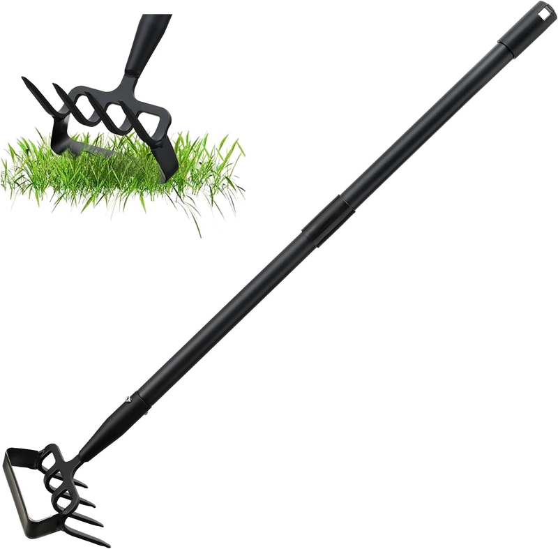 Heavy Duty 2-in-1 Stirrup Hoe & Cultivator with Adjustable 150cm Handle