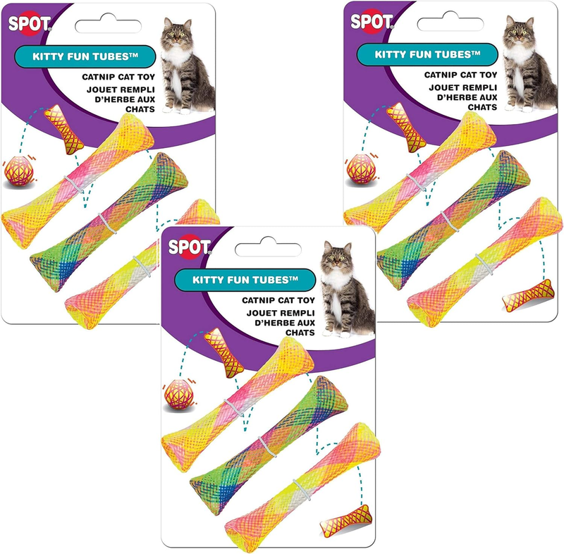 SPOT Ethical Pet Catnip Cat or Kitten Toy, Colorful Fun Tube