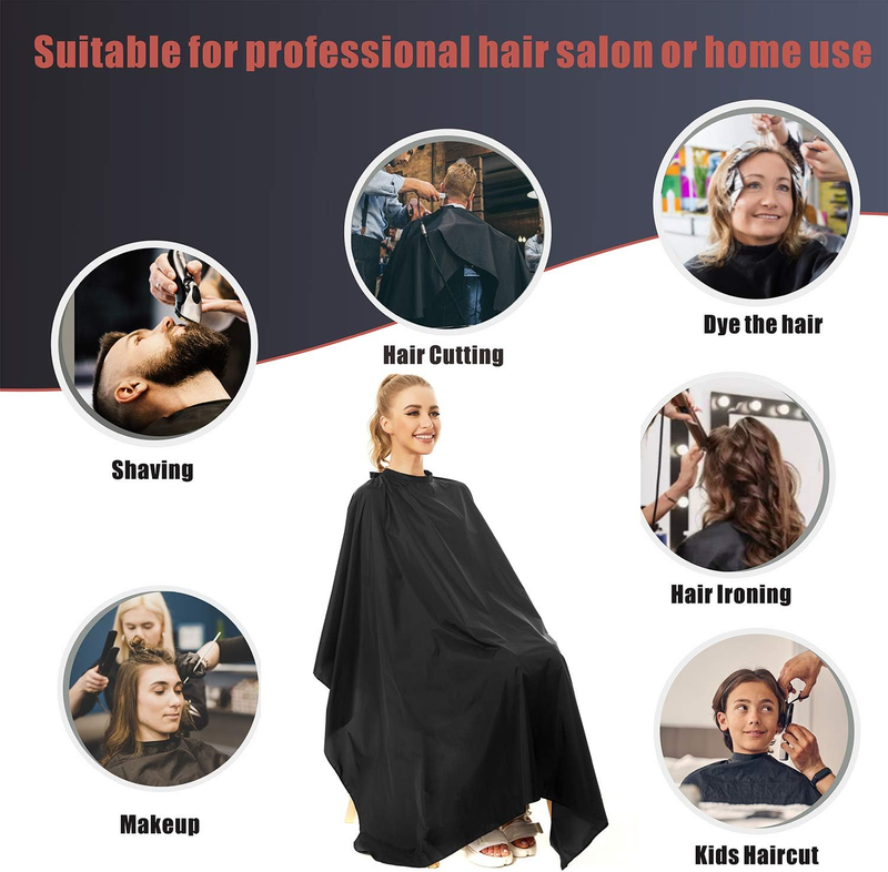 Barber Cape 64"x56" Nylon Waterproof Salon Large Hair Cutting Capes,Haircut Cape