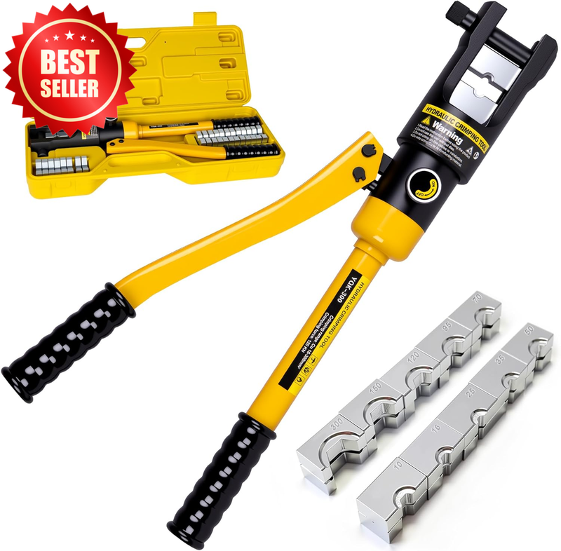 16 Ton Hydraulic Wire Crimping Tool Battery Cable Lug Terminal Crimper 13 Dies