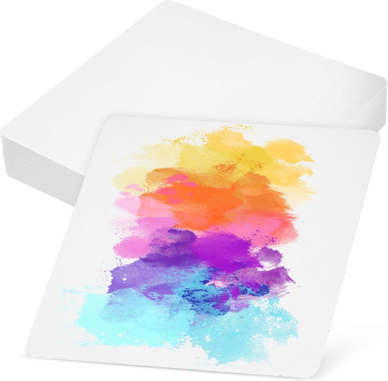50Pcs White Cardstock Watercolor Cards Paper Blank Cards for Painting Water Draw