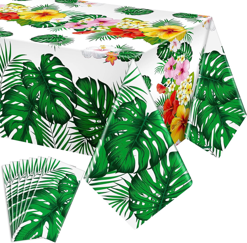 Hawaiian Tablecloths Tropical Luau Table Covers Summer Party Decoration Palm Lea