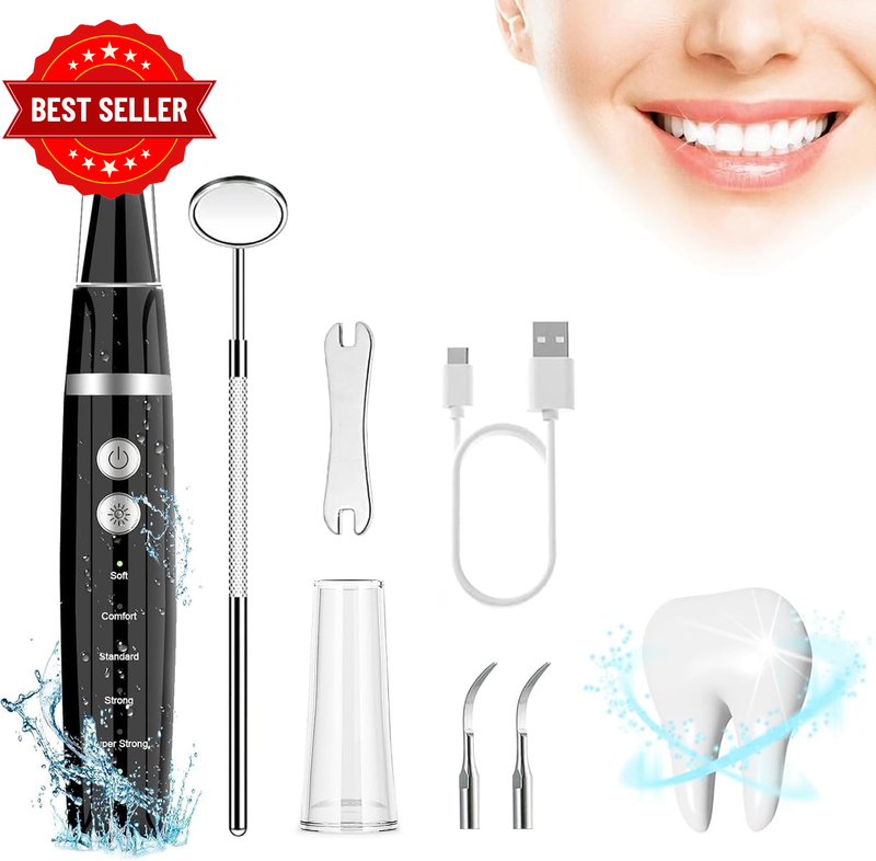 Ultrasonic Tooth Cleaner - Plaque Remover for Teeth Remove Teeth Stain Tarter Pl