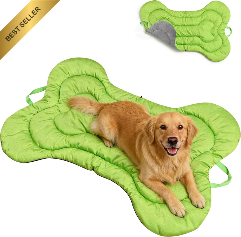 Outdoor Dog Bed for Car Travel Dog Bed Mat - Portable Foldable Reversible Pet Ma