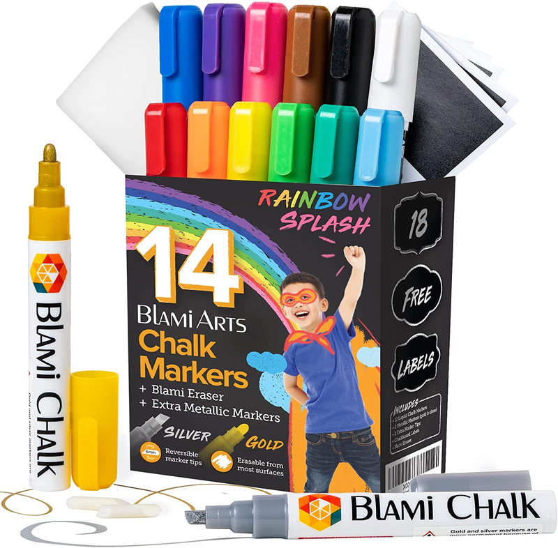 Washable -14 Ink Pens & Extra Gold And Silver Colors - Chal