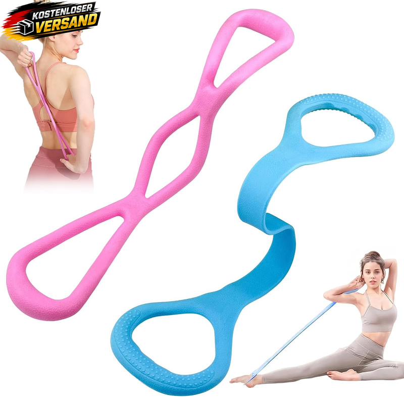 Fitness Widerstandsbänder Set 2 Stück für Krafttraining Yoga Pilates Rücken Schultern
