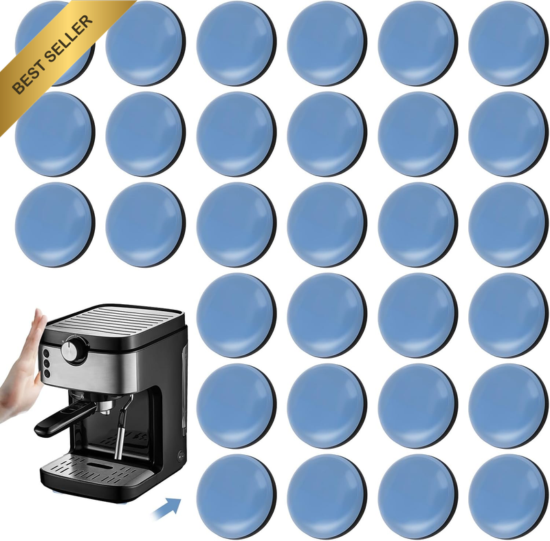 30 Pcs 22Mm Appliance Sliders - Heavy Duty Self-Adhesive Furniture Movers for Ki