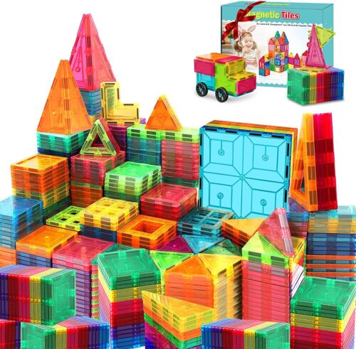 Landtaix Kids Magnet Tiles Toys New Upgrade 100Pcs Oversize 3D Magnetic Building