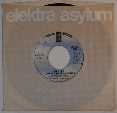 THE EAGLES One Of These Nights ASYLUM 45 RPM NM rock classic record
