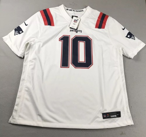 Nike New England Patriots Jersey Mens XL White #10 Jones V