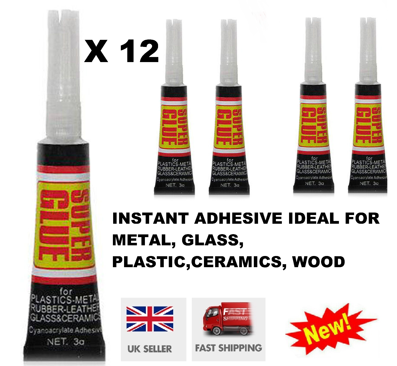 12 X Premium quality super glue extra strong bond adhesive plastic glass rubber eBay