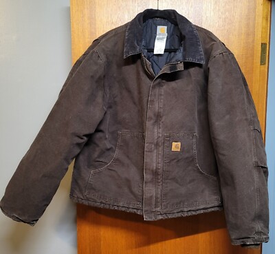 Carhartt Men's J22 DKB Arctic Quilt Lined Dark Brown Duck Carhartt Men's J22 DKB Arctic Quilt Lined Dark Brown Duck