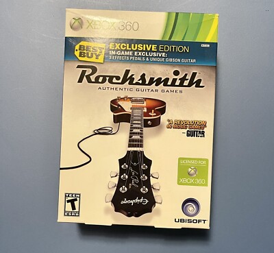 New! Rocksmith (with Real Tone Cable) [Best Buy Edition] (Xbox 360) SEALED MINT