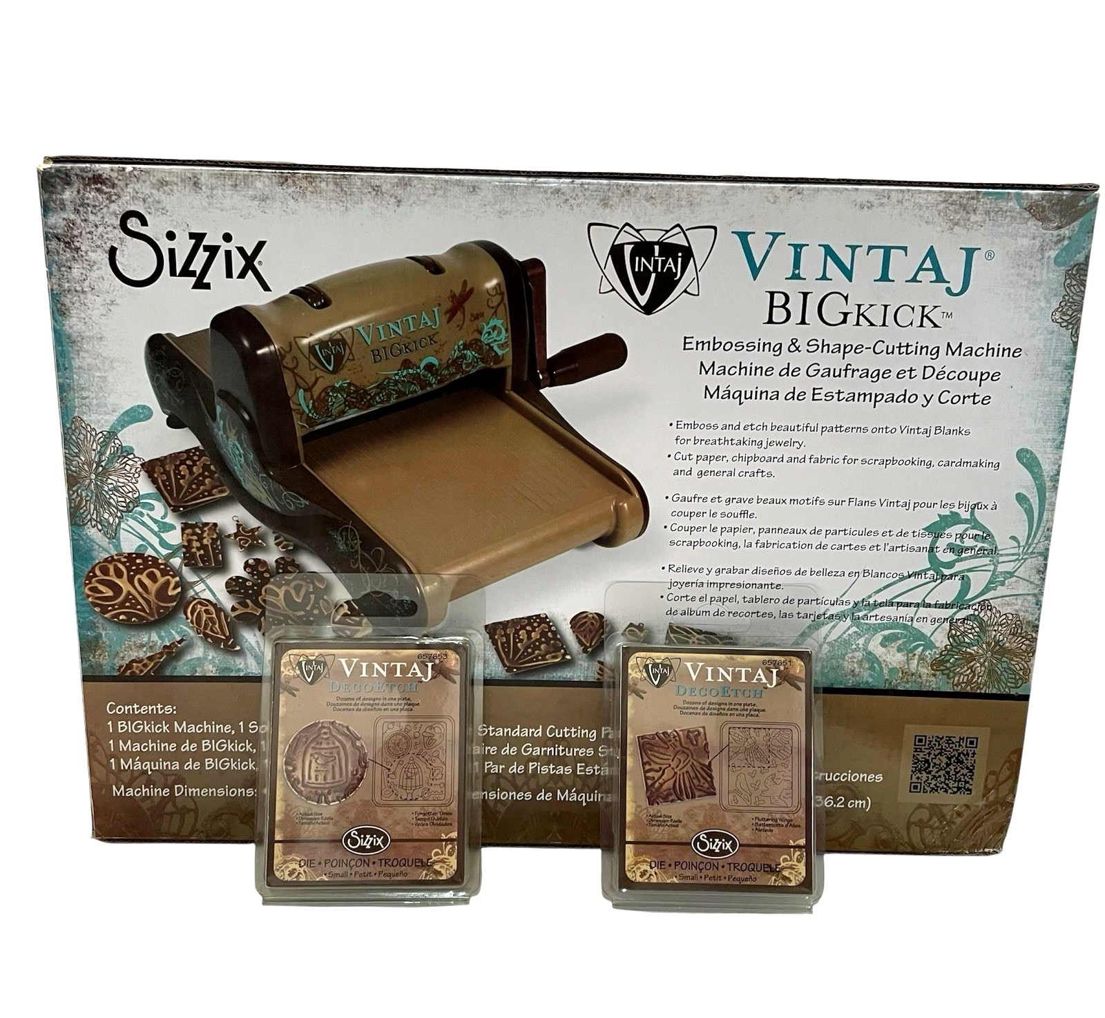 NEW Sizzix Vintaj Big Kick Machine Die Cut Emboss Jewelry