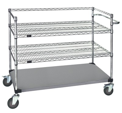 Stainless steel case cart 24'' x 48'' x 48''  1 EA